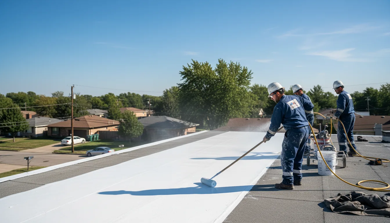 Commercial roof coating in Fowler, KS near me